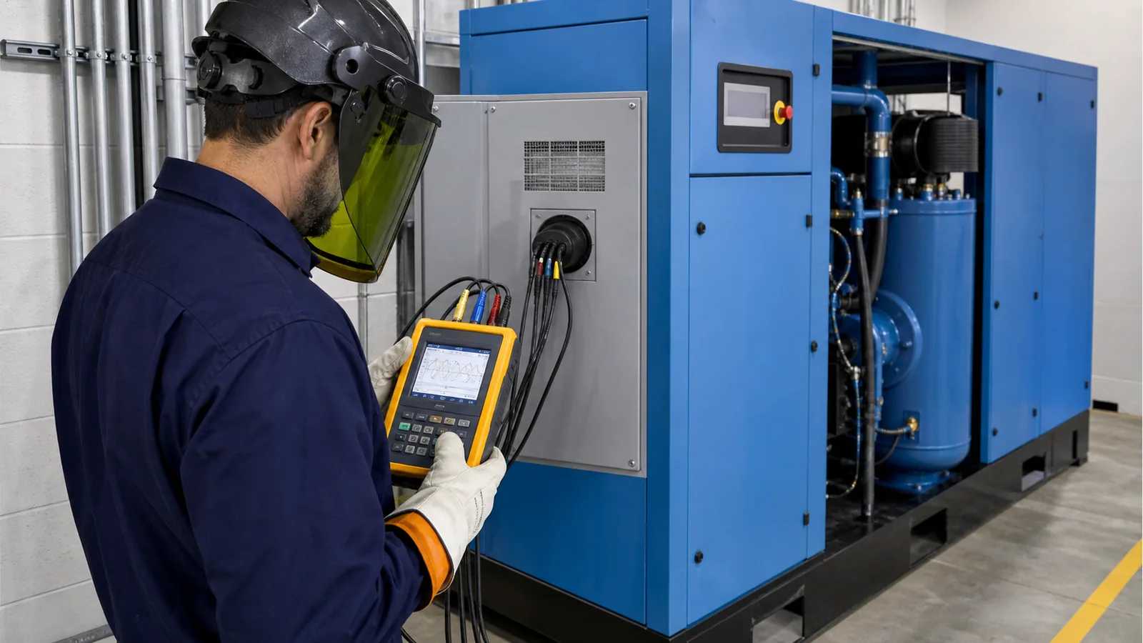 Défaut de surtension/sous-tension ou de phase du compresseur d'air : guide de contrôle en sécurité